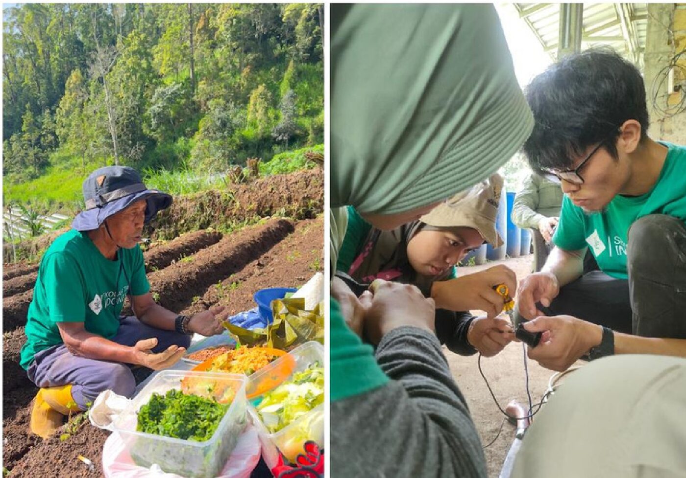 Tim Sekolah Tani Indonesia bersama petani